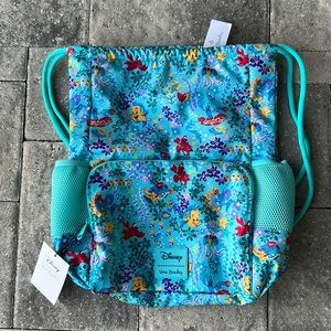 Disney Vera Bradley Ariel Little Mermaid Drawstring Sling Backpack